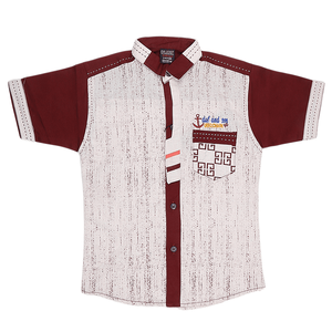 Chemise décontractée pour garçons - Rouge - Product Image 1