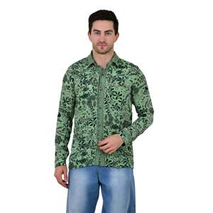 Camisa de Vestir Elegante de Manga Larga para Hombre, Corte Personalizado, Mezcla de Seda y Popelina, Cuello con Botones, Talla XL - Edición Limitada, Sobrecamisa de Playa - Product Image 4