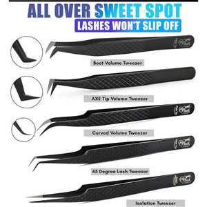 Nueva Pinza para Extensión de Pestañas con Punta de Fibra, Diseño Curvo Clásico, Agarre Nano, Precisión de 45 Grados - Product Image 6