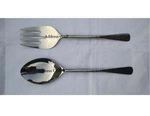 Produit tendance Ensemble de couverts à salade en acier inoxydable 18/8 avec manche en bois pour les cadeaux, les événements et la vaisselle Couverts au prix de gros - Product Image 5