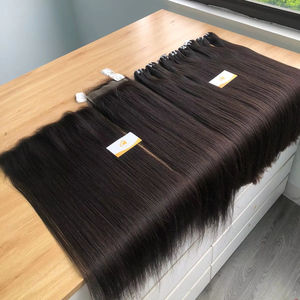 Cheveux humains cambodgiens 100% non traités, paquet brut de haute qualité, naturellement lisses, cuticules alignées, ondulation super double tirée aux extrémités - Product Image 1