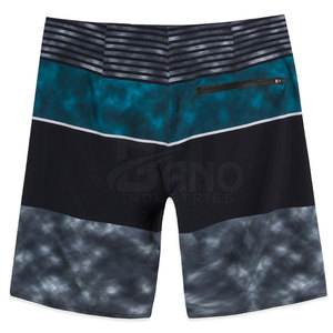 High Street Style Hombres Ligero Spandex Poliéster Pantalones cortos de playa Patrón sólido Cintura media Ropa de playa transpirable en venta - Product Image 2