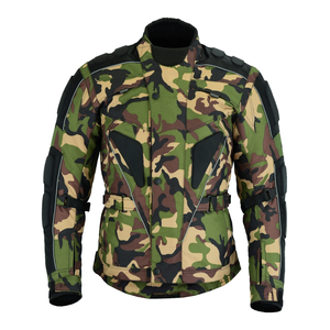 Camuflaje verde moto Cordura CE-blindado a prueba de viento de talla grande invierno motocicleta textil chaqueta para hombres - Product Image 1