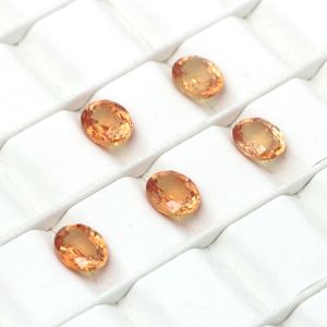 Saphir jaune de Madagascar cultivé en laboratoire meilleure alternative au saphir naturel pierres précieuses en vrac tailles de coupe ovale de 2x3 à 15x20mm - Product Image 1