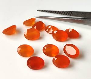 Cornaline naturelle 3x5mm-10x12mm taille ovale à facettes pierres précieuses en vrac faites à la main de haute qualité pour la fabrication de bijoux - Product Image 6