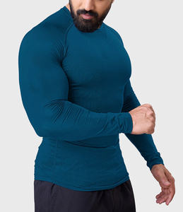 Camisa de compresión de manga larga para hombre, camiseta BJJ de LICRA con estampado de sublimación, capa base deportiva de secado rápido, protección contra sarpullidos, artes marciales - Product Image 2