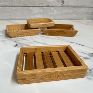 จานสบู่ไม้ไผ่ดูดจานสบู่อุปกรณ์เสริมในห้องน้ำที่ทำจากไม้ไผ่ติดโลโก้ได้ตามต้องการผลิตในเวียดนาม Eco2go - Product Image 4