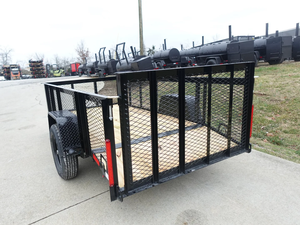 Remorque utilitaire 5x10 pieds à queue de pie, côtés grillagés de 2 pieds, essieu 3500 lb, pour équipement de jardinage et aménagement paysager, à vendre - Product Image 5