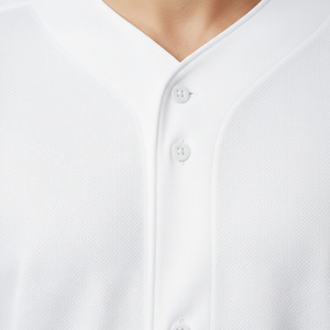 Customized 100% Polyester <b>Baseball</b> Jersey Breathable Uniform with Printed Logo V-neck Collar 280g Fabric OEM Service - Product Image 5