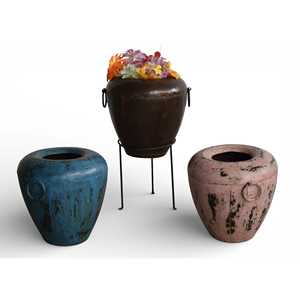 Maceta de Hierro Antigua Ecológica para Decoración del Hogar, Recubierta con Pintura en Polvo para Plantas de Interior y Exterior, Ideal para Cajas de Suelo cm - Product Image 1