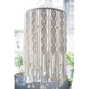 Abat-jour en macramé 100% tissé à la main, best-seller, éclairage moderne, décoration Diwali, salon, espaces de loisirs, directement d'Inde - Product Image 1