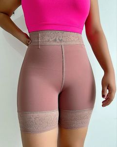 Invisible Mermaid Silhouette Short con cremallera Deluxe Rose Mid Leg Shapewear - Product Image 2