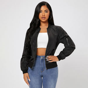 Chaqueta Bomber para Mujer, Logotipo Personalizado OEM, Ligera, Cortavientos, Cierre Frontal, Moda Urbana, Ropa de Abrigo, Fabricante Mayorista - Product Image 1