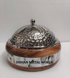 Olla caliente de calidad de lujo de diseño vintage, forma redonda de madera y acero inoxidable para los utensilios de cocina más vendidos, olla caliente a precio competitivo - Product Image 5