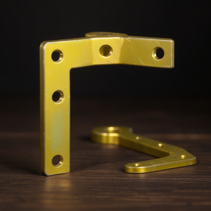 Soportes Metálicos para Marcos 75x75x12mm Acero Crudo Galvanizado Amarillo GAH 4 Piezas - Product Image 3