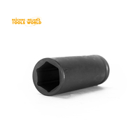 Jeu de douilles à chocs DINGQI 1/2" (10 pièces, 10-24 mm) |   Douilles profondes en acier au chrome-molybdène avec finition oxyde noir