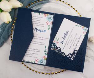 <span class=keywords><strong>Prix</strong></span> <span class=keywords><strong>d</strong></span>'usine pas cher <span class=keywords><strong>d</strong></span>écoupé au laser à trois volets Invitations de mariage de poche à trois volets Ivoire 3 plis Invitations de cartes - Product Image 1