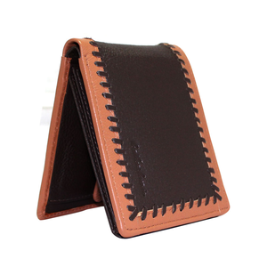 กระเป๋าสตางค์หนังวัวแท้คุณภาพพรีเมียมจากอินเดีย พร้อมช่องใส่เหรียญและช่องใส่บัตร รับทำโลโก้ตามสั่ง - Product Image 1