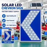 Panneaux de signalisation routière en aluminium à énergie solaire LED 600mm*800mm*65mm fabriqués en usine à Shenzhen, étanches IP54, autonomie d'éclairage de 200h pour autoroutes