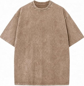 Camiseta de algodón de manga corta oversize para hombre, cuello redondo, estilo casual, corte regular, tejido de punto, ropa urbana, anti-UV, de secado rápido - Product Image 1