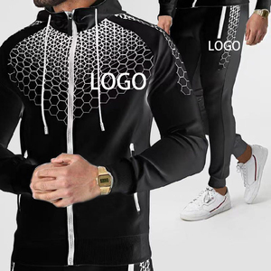 Wholesale Custom Embroidery Logo <b>Mens</b> Two Piece <b>Track</b> Set Color Block Tracksuit <b>Men</b> <b>Jacket</b> Suit Slim Fit Polyester Jogging Suit - Product Image 5