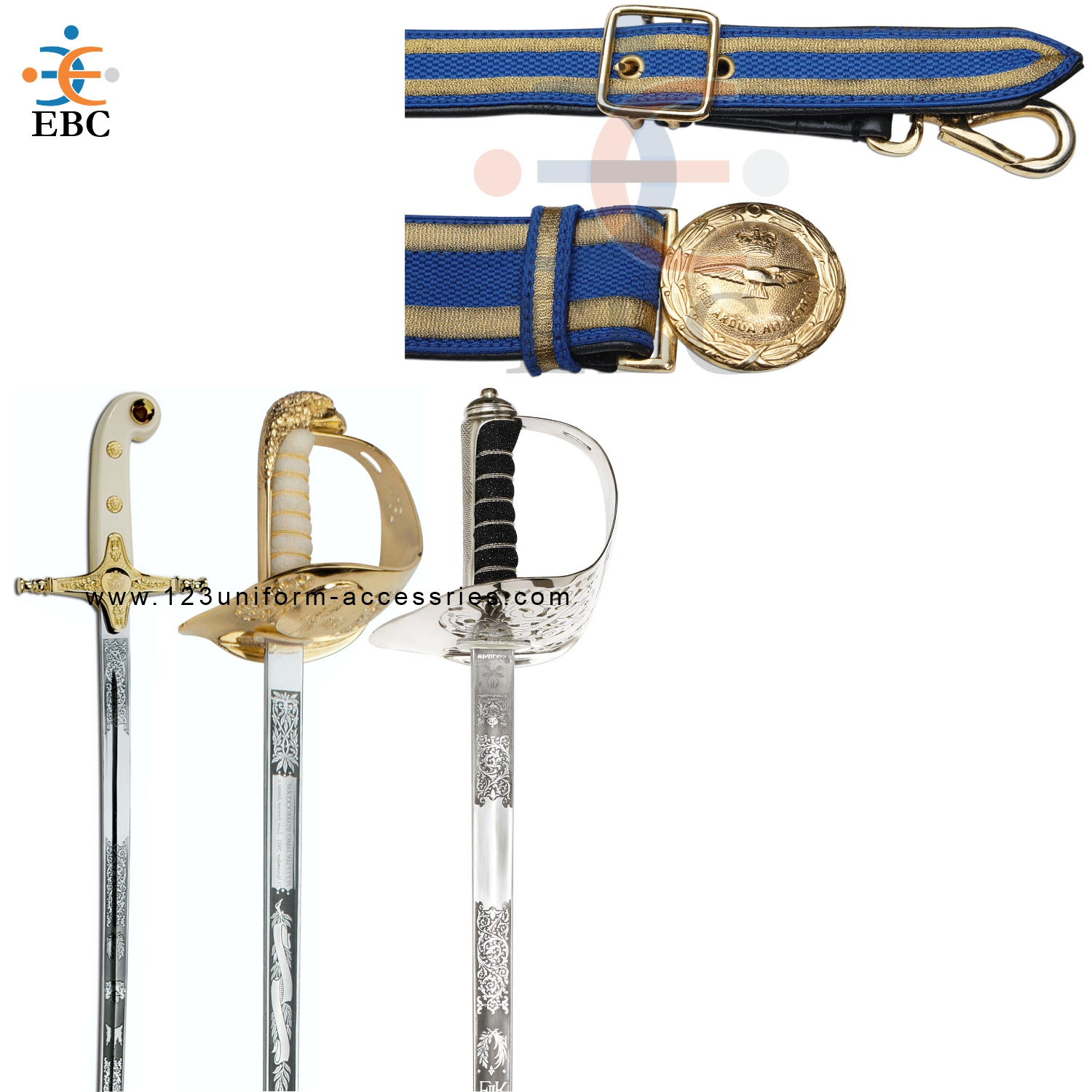 OEM RAF Officers Ceremonial Sword Belt with Slings Wholesale