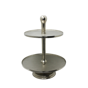 Aluminum 2 Tier Round Cake <b>Stand</b> Gold Color Cake <b>Stand</b> <b>Display</b> for Wedding & <b>Table</b> <b>Top</b> Decoration Handmade Bulk - Product Image 2