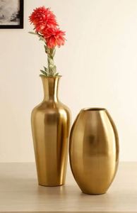 Nuevo diseño de maceta dorada, jarrón de oro contemporáneo para decoración del hogar y la boda, jarrón de Metal para Decoración - Product Image 2