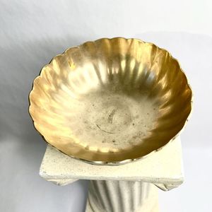 <b>Vintage</b> Metal Dates Bowl With <b>Ornamental</b> Carvings Designed For Celebrations Weddings And Traditional Religious Events - Product Image 3