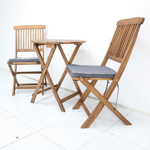 Vietnam Wooden BISTRO SET 3 PCS, AL AIRE LIBRE Acacia Eucalipto MUEBLES de Viet Nam - Product Image 1