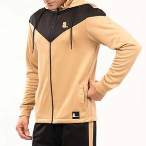 Conjunto de chándal con capucha y cremallera de bloque de Color personalizado para hombre, ropa informal de invierno, chándal transpirable con cierre de cordón, estampado 2 en 1 - Product Image 6