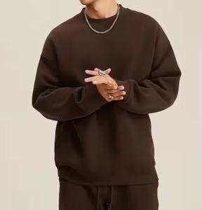 OEM hombres 280-630 GSM algodón polar Sudadera con capucha logotipo personalizado de talla grande cuello redondo bordado invierno peso pesado calidad - Product Image 1