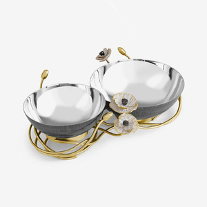 Bols créatifs en métal avec accents en laiton Serveur de collations Bol à fruits secs Vaisselle en gros Bol de service pour accessoire de table à manger - Product Image 2