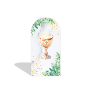 Fondo para Fotomatón de Bautizo, Primera Comunión, Cruz Dorada con Globos, Decoración Religiosa, Dios Bendiga, Fiesta de Baby Shower - Product Image 4