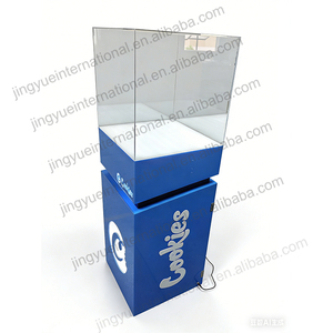 Présentoir de sol pour cigarettes en acrylique LED, moderne, écologique, recyclable, sur mesure, avec couvercle transparent, pour la vente au détail de tabac - Product Image 3