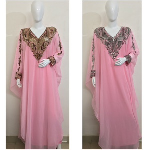 Ropa de fiesta de vacaciones Caftanes de moda de manga larga para mujer Estilo marroquí Abaya Dubai Caftan Vestido árabe Fiesta de noche Ropa de vacaciones - Product Image 2
