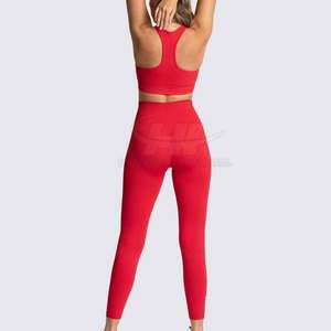 Ensemble de sport 2 pièces : Soutien-gorge de sport et Legging, couleur unie, respirant, écologique, maintien renforcé pour l'entraînement - Product Image 3