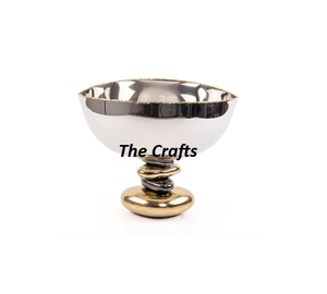 Bol à chocolat au design fabuleux en acier inoxydable argenté et doré, pour desserts et aliments, au meilleur prix - Product Image 1