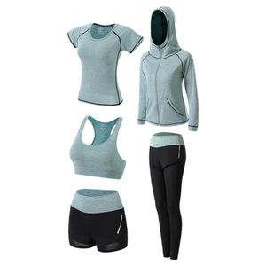 Chaqueta con cremallera y mallas, traje de Yoga lijado para mujer, traje deportivo informal para correr, gimnasio, Fitness, ajustado, 2 piezas - Product Image 1