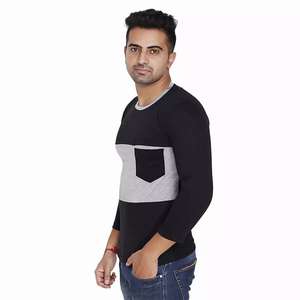 Camisetas Extra Grandes Lisas de Algodón 100 % de 260 g/m² con Hombros Caídos y Logotipo Personalizado al por Mayor para Hombre - Product Image 3