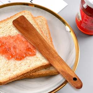 Spatule de cuisine polyvalente en bois d'acacia - Spatule fine et petite palette de mélange - Mini spatule en bois naturel pour bocaux et étaler - Product Image 2