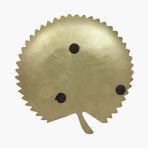 Plateau de service en métal doré en forme de feuille personnalisé pour fêtes, plats et assiettes à motif solide pour hôtels et restaurants - Product Image 3