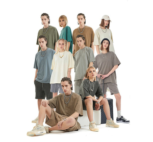 Logotipo personalizado Streetwear Hip Hop Cuello redondo Camisetas para hombre Dark High Street Fashion Loose Fit Cotton Camiseta en blanco Camiseta para hombres - Product Image 3