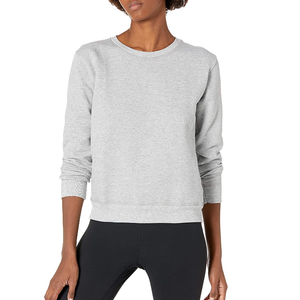 Custom sweatshirt wholesale top quality <b>fleece</b> <b>hoodies</b> woman customize printing plain cotton crewneck sweat shirt - Product Image 2