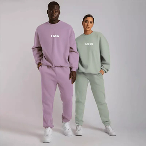 Ensemble de survêtement unisexe en molleton technique 100 % coton respirant de haute qualité, coupe ajustée, multi-poches, décontracté, hiver, deux pièces - Product Image 1