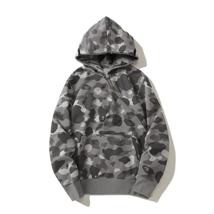 Moda invierno hombres Pull Over Hoodie pesado desgastado venta al por mayor de gran tamaño Vintage lavado bordado transpirable polar - Product Image 2