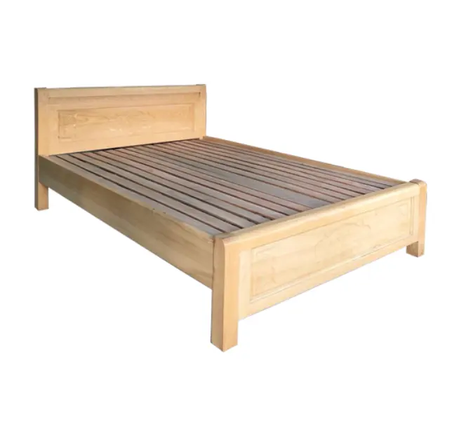 High Quality Classic Modern Solid Wood Bed Latest Slat Support King Size 1.8m Solid Wooden Single Bed Frame