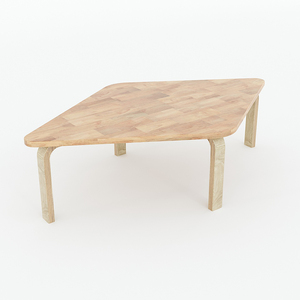 Mesa Infantil de Diseño Minimalista Multicolor KGD019 94x57x28cm con Tablero en Forma de Diamante Hecho de Madera de Caucho para Niños en Edad Preescolar - Product Image 1