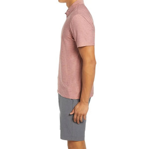 Chemise de golf unisexe de haute qualité, OEM ODM, respirante, à manches courtes, couleurs unies, éco-responsable, en Spandex/Coton - Product Image 3