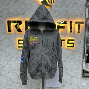 Top Tendance Nouveau Arrivé Bonne Qualité Dernière Conception Partout Sérigraphie Couleurs Solides Prix Bon Marché Zipper Hoodies - Product Image 5